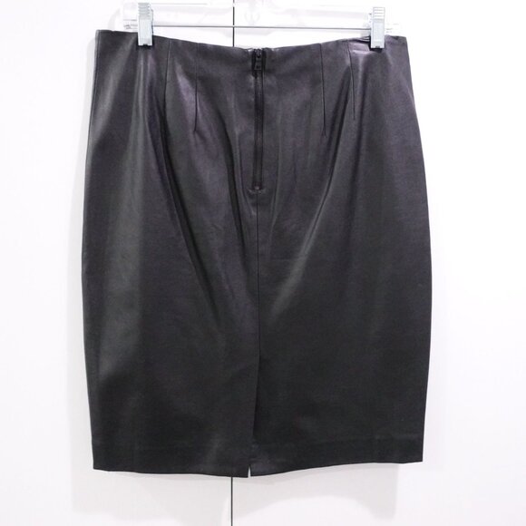 NEW Ann Taylor Petite Women's Faux Leather Pencil Skirt Black Size 10P Office - Picture 2 of 5